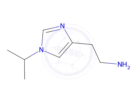 Chemical structure of 2-(1-Isopropyl-1H-imidazol-4-yl)ethan-1-amine