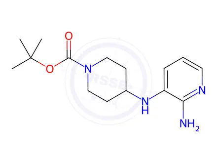 Chemical structure of Tert-butyl 4-((2-aminopyridin-3-yl)amino)piperidine-1-carboxylate