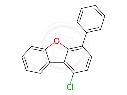Chemical structure of Dibenzofuran, 1-chloro-4-phenyl-