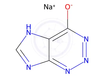 Chemical structure of 2-Azahypoxanthine Sodium Salt