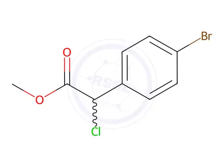 Chemical structure of methyl 2-(4-bromophenyl)-2-chloroacetate