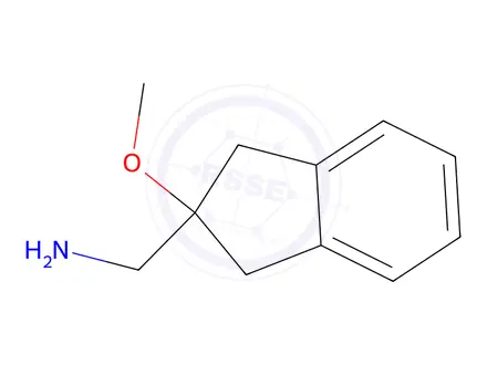 Chemical structure of (2-methoxy-2,3-dihydro-1h-inden-2-yl)methanamine