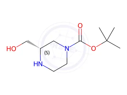 Chemical structure of (S)-4-N-Boc-2-(hydroxymethyl)piperazine