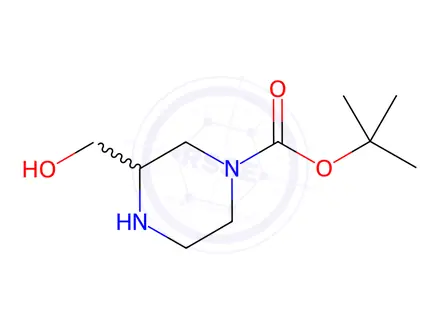 Chemical structure of 4-N-Boc-2-Hydroxymethylpiperazine Hydrochloride