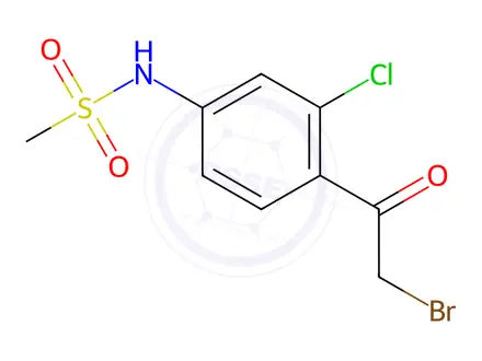 Chemical structure of N-(4-(2-bromoacetyl)-3-chlorophenyl)methanesulfonamide