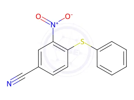 Chemical structure of 3-Nitro-4-(phenylsulfanyl)benzonitrile