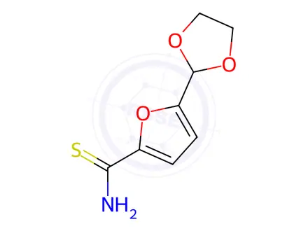 Chemical structure of 5-(1,3-Dioxolan-2-yl)furan-2-carbothioamide