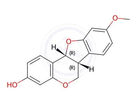 Chemical structure of (-)-Medicarpin