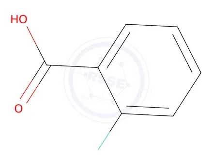 Chemical structure of 2-fluorobenzoic acid