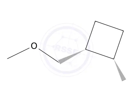 Chemical structure of (1S,2R)-2-(methoxymethyl)cyclobutan-1-amine