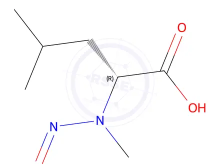 Chemical structure of N-Nitroso-N-Methyl-D-Leucine