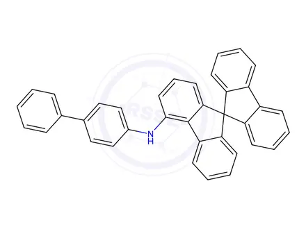 Chemical structure of 9,9'-Spirobi[9H-fluoren]-4-amine, N-[1,1'-biphenyl]-4-yl-