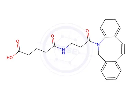Chemical structure of DBCO-(CH2)2-NH2-CO-(CH2)3COOH