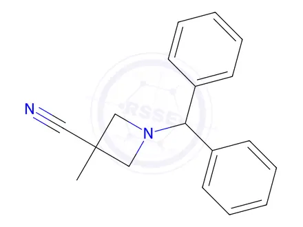 Chemical structure of 1-(DIPHENYLMETHYL)-3-METHYL-3-AZETIDINECARBONITRILE