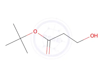 Chemical structure of Propanoic acid, 3-hydroxy-, 1,1-dimethylethyl ester