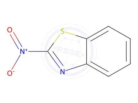 Chemical structure of Benzothiazole, 2-nitro-(8CI,9CI)