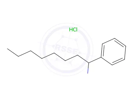 Chemical structure of 1-Phenyloctan-1-amine hydrochloride