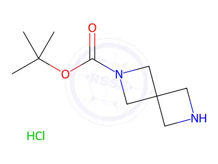 Chemical structure of tert-butyl 2,6-diazaspiro[3.3]heptane-2-carboxylate hydrochloride