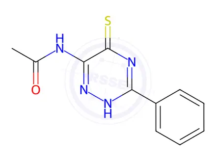 Chemical structure of N-(3-Phenyl-5-thioxo-2,5-dihydro-1,2,4-triazin-6-yl)acetamide