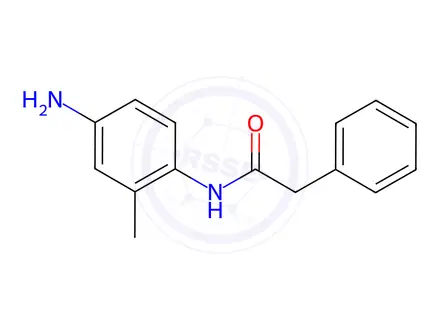 Chemical structure of N-(4-amino-2-methylphenyl)-2-phenylacetamide