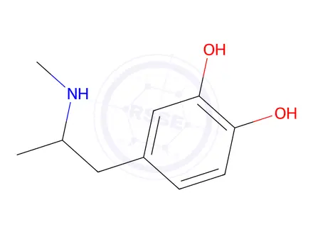 Chemical structure of N-METHYL-3,4-DIHYDROXYAMPHETAMINEHYDROCHLORIDE