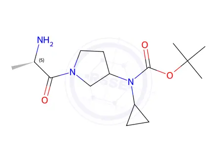 Chemical structure of tert-Butyl (1-((S)-2-aminopropanoyl)pyrrolidin-3-yl)(cyclopropyl)carbamate