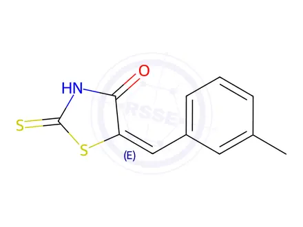 Chemical structure of (5E)-2-Mercapto-5-(3-methylbenzylidene)-1,3-thiazol-4(5H)-one