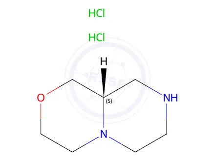 Chemical structure of (S)-Octahydropyrazino[2,1-c][1,4]oxazine Dihydrochloride