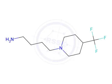 Chemical structure of 4-(4-(Trifluoromethyl)piperidin-1-yl)butan-1-amine
