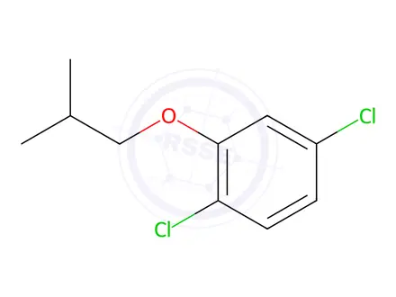 Chemical structure of Benzene, 1,4-dichloro-2-(2-methylpropoxy)-
