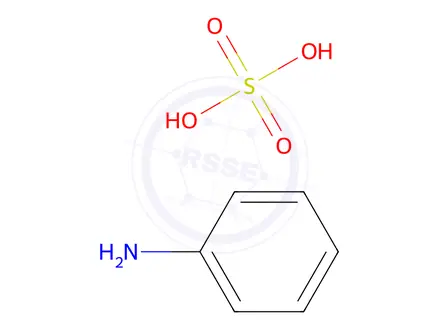 Chemical structure of aniline sulphate (1:1)