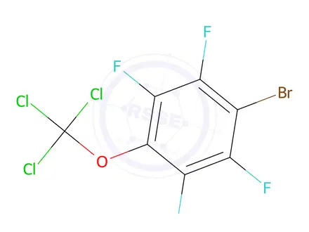 Chemical structure of 1-Bromo-2,3,5,6-tetrafluoro-4-(trichloromethoxy)benzene