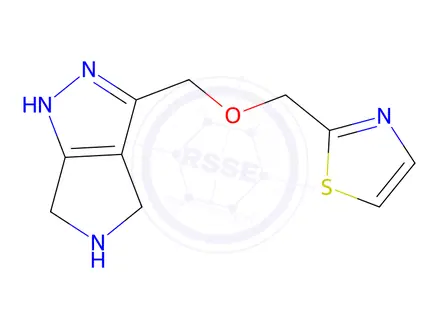 Chemical structure of 2-(((1,4,5,6-Tetrahydropyrrolo[3,4-C]Pyrazol-3-Yl)Methyltetrahydropyrrolo[3,4-C]Pyrazol-3-Yl)Methoxy)Methyl)Thiazole