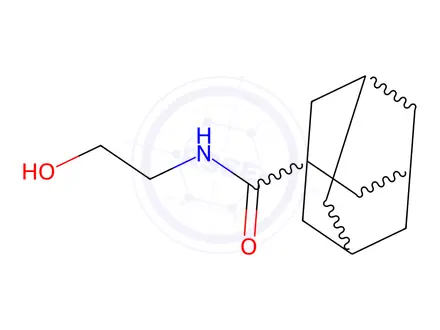 Chemical structure of N-(2-hydroxyethyl)adamantane-1-carboxamide
