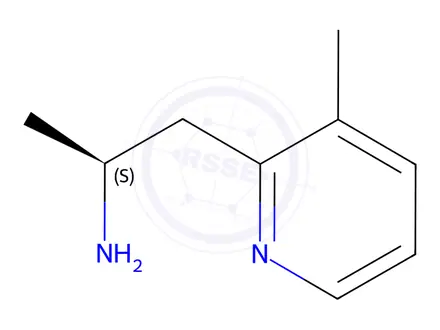 Chemical structure of (S)-1-(3-methylpyridin-2-yl)propan-2-amine