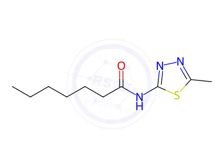 Chemical structure of N-(5-Methyl-1,3,4-thiadiazol-2-yl)heptanamide