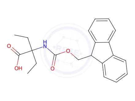 Chemical structure of 2-Ethyl-2-[[(9H-fluoren-9-ylmethoxy)carbonyl]amino]butanoic acid