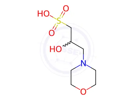 Chemical structure of 3-Morpholino-2-hydroxypropanesulphonic acid