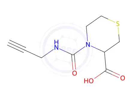 Chemical structure of 4-(Prop-2-yn-1-ylcarbamoyl)thiomorpholine-3-carboxylic acid