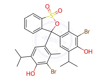Chemical structure of Bromothymol Blue