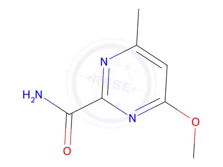 Chemical structure of 4-Methoxy-6-methylpyrimidine-2-carboxamide