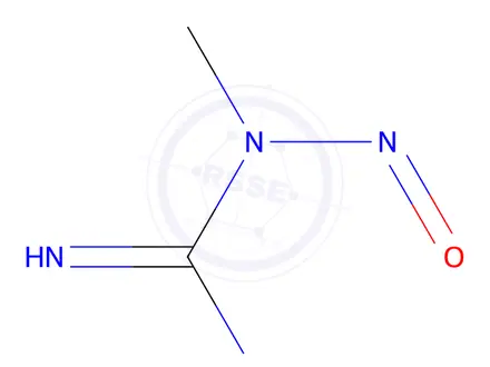 Chemical structure of 1-nitroso-1-methylguanidine