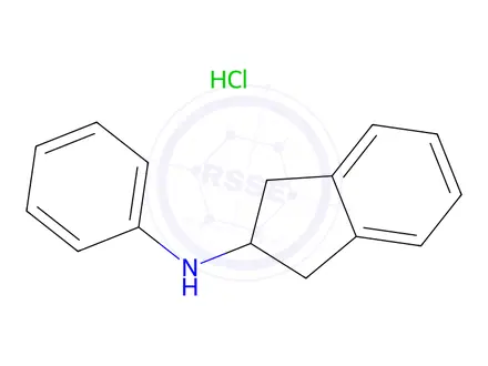 Chemical structure of (2,3-dihydro-1H-inden-2-yl)(phenyl)ammonium chloride