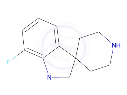 Chemical structure of 7-Fluoro-1-methylspiro[indoline-3,4'-piperidine]