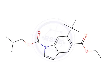 Chemical structure of 5-ETHYL 1-ISOBUTYL 6-(TRIMETHYLSILYL)INDOLE-1,5-DICARBOXYLATE