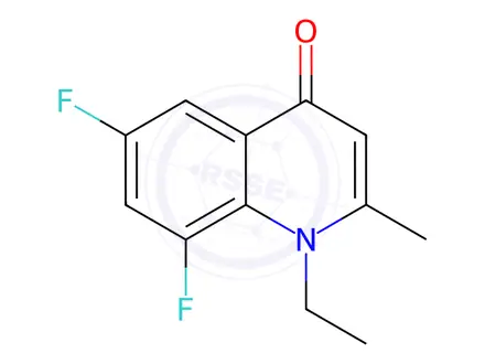 Chemical structure of 1-Ethyl-6,8-difluoro-2-methylquinolin-4(1H)-one