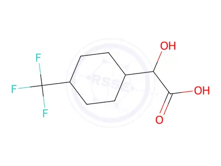 Chemical structure of 2-Hydroxy-2-[4-(trifluoromethyl)cyclohexyl]acetic Acid