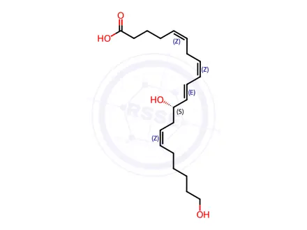 Chemical structure of 12(S),20-DiHETE