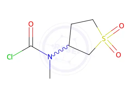 Chemical structure of N-(1,1-dioxo-1λ⁶-thiolan-3-yl)-N-methylcarbamoyl chloride