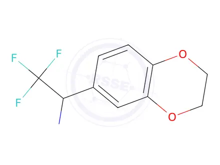 Chemical structure of 1-(2,3-Dihydro-1,4-benzodioxin-6-yl)-2,2,2-trifluoroethan-1-amine